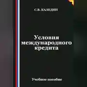 Постер книги Условия международного кредита