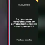 Постер книги Актуальные особенности во внутрифирменном планировании