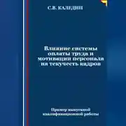 Постер книги Влияние системы оплаты труда и мотивации персонала на текучесть кадров