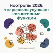 Постер книги Ноотропы 2026: что реально улучшает когнитивные функции