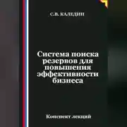 Постер книги Система поиска резервов для повышения эффективности бизнеса