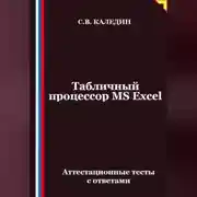 Постер книги Табличный процессор MS Excel. Аттестационные тесты с ответами