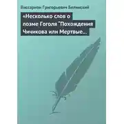 Постер книги «Несколько слов о поэме Гоголя “Похождения Чичикова или Мертвые души”»