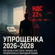 Постер книги УПРОЩЕНКА с 2026 по 2028: КАК БЫЛО И КАК СТАЛО. ПОЧЕМУ УСН ПРЕВРАТИЛАСЬ В ГИБРИДНЫЙ РЕЖИМ