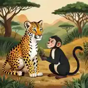 Постер книги Детеныш леопарда и детеныш обезьяны. Амхарская сказка.