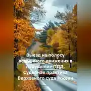 Постер книги Выезд на полосу встречного движения в нарушение ПДД. Судебная практика Верховного суда России