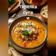 Постер книги Тарелка супа и кусок хлеба