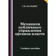 Постер книги Механизм публичного управления органов власти