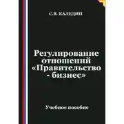 Постер книги Регулирование отношений «Правительство - бизнес»
