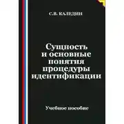 Постер книги Сущность и основные понятия процедуры идентификации
