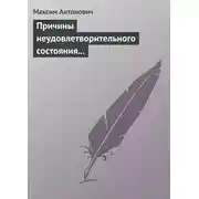 Постер книги Причины неудовлетворительного состояния нашей литературы
