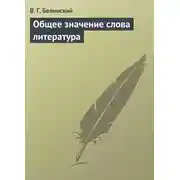 Постер книги Общее значение слова литература