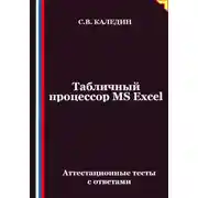 Постер книги Табличный процессор MS Excel. Аттестационные тесты с ответами