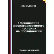Постер книги Организация производственного процесса на предприятии