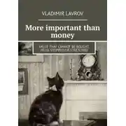 Постер книги More important than money. Value that cannot be bought, held, stopped or stretched