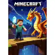 Постер книги Minecraft: Путь в логово дракона