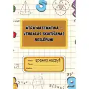 Постер книги Ātrā matemātika verbālās skaitīšanas noslēpumi