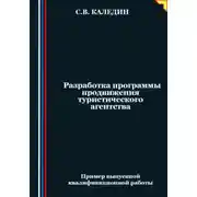 Постер книги Разработка программы продвижения туристического агентства