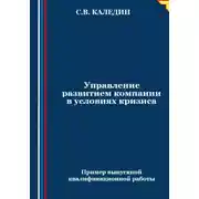 Постер книги Управление развитием компании в условиях кризиса